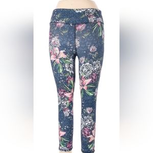 Evolution and creation floral cropped leggings, medium